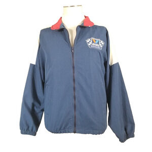 Califoria Imperial Vintage Windbreaker Jacket Valvoline Racing Large Blue